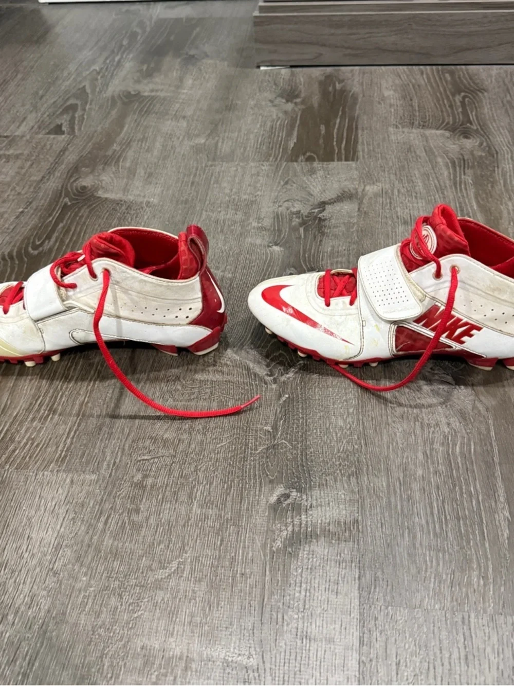 Nike Red and White Huarache III Lacrosse Cleats
